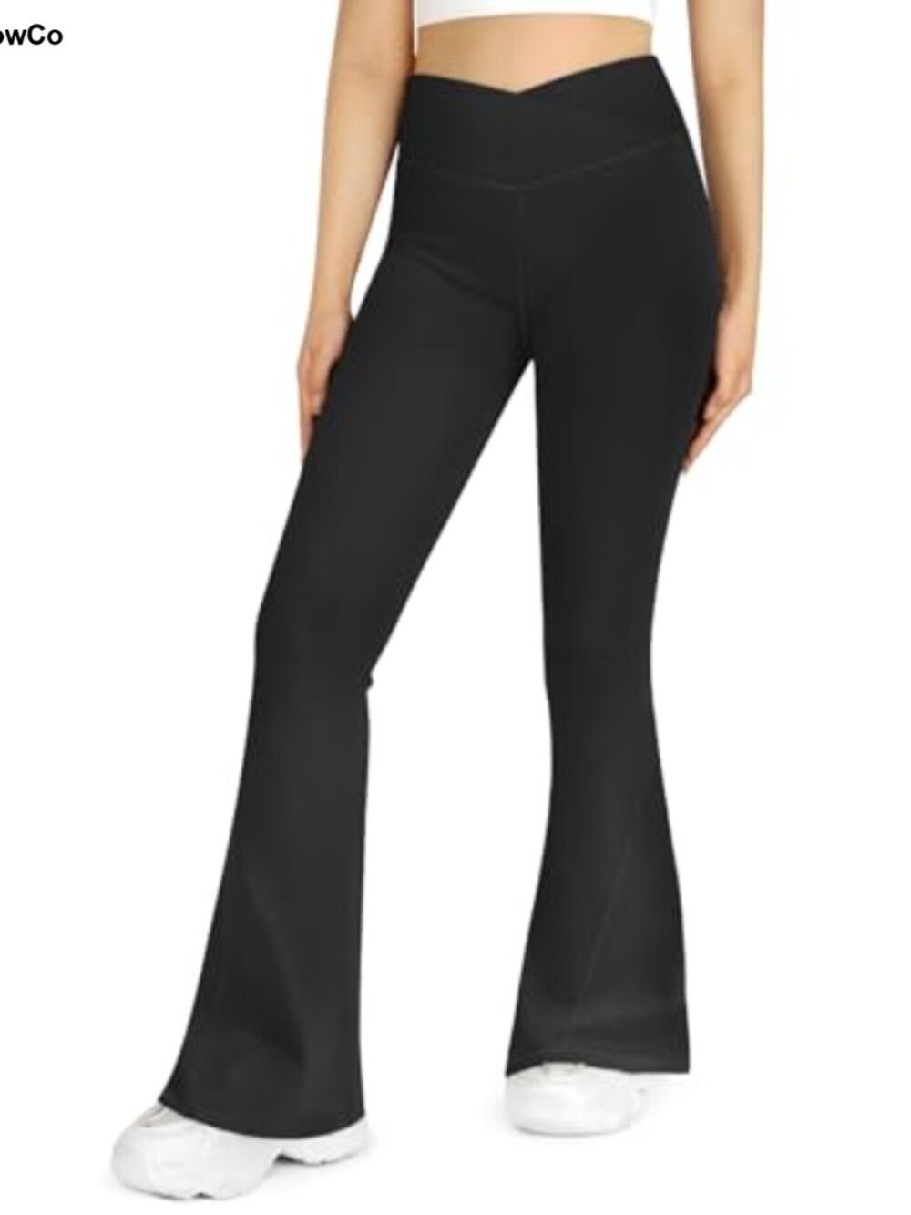 High Waisted Flare Leggings Crossover Tummy Control Bootcut Yoga Pants
